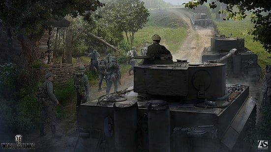 لعبة فيديو ، عالم الدبابات ، الجندي ، الدبابة ، النمر الأول، خلفية HD HD wallpaper