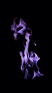 fumo, fuoco, colore, viola, buio, Sfondo HD HD wallpaper