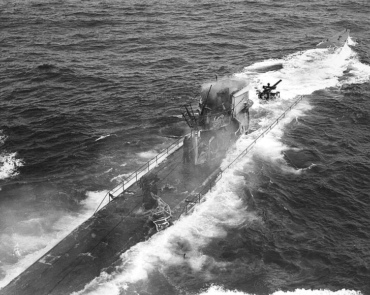 schwarzes U-Boot, U-Boot, einfarbig, Fahrzeug, Militär, Vintag, HD-Hintergrundbild