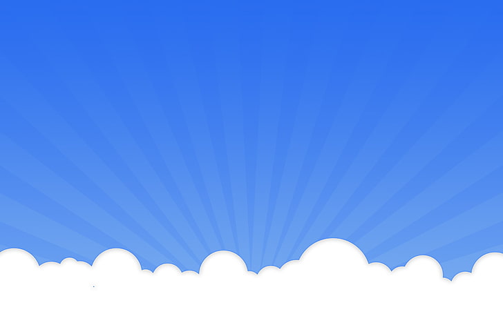 ภาพประกอบเมฆขาว, ความเรียบง่าย, เมฆ, ท้องฟ้า, ศิลปะดิจิตอล, วอลล์เปเปอร์ HD