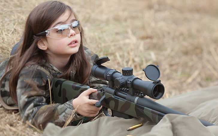 pirang, gadis, gadis, pistol, senjata, militer, senapan, penembak jitu, penembak jitu, senjata, senjata, Wallpaper HD