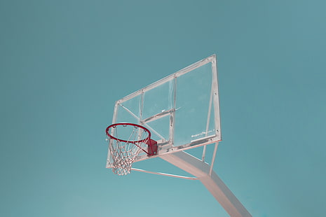 баскетбольное кольцо, баскетбольная сетка, минималист, баскетбол, HD обои HD wallpaper