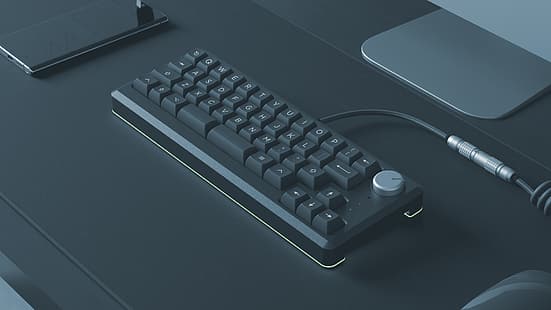 Tastaturen, mechanische Tastatur, Smartphone, digital, rendern, HD-Hintergrundbild HD wallpaper