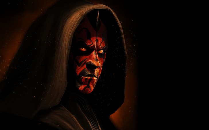 merah, Star Wars, Darth Maul, Sith, Penguasa Sith yang gelap, Wallpaper HD