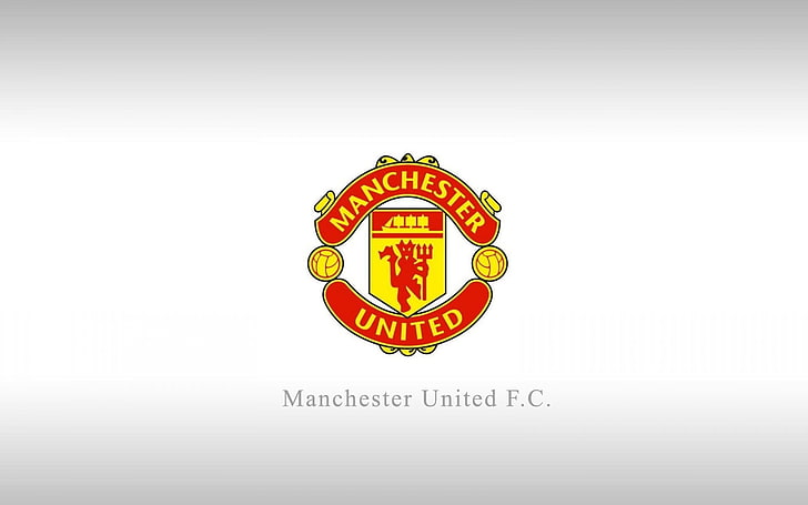 Manchester United-logotyp, Manchester United, logotyp, minimalism, fotboll, sport, HD tapet