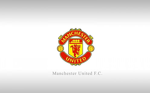 Logo Manchester United, Manchester United, logo, minimalis, sepak bola, olahraga, Wallpaper HD HD wallpaper