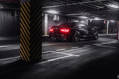 кола, черни коли, превозно средство, Audi, Audi A3 Quattro, HD тапет HD wallpaper