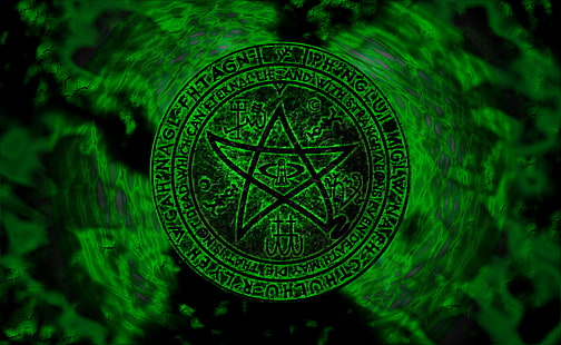 necronomicon, elder sign, lovecraftian symbols, HD wallpaper HD wallpaper