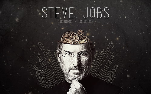 Стив Джобс, гений, ipod, ябълка, глава, pixar, mac, iphone, механизми, ipad, Стив Джобс, itunes, изобретател, 1955-2011, новатор, компютърен език, Стивън Пол Джобс, велик човек, години живот, HD тапет HD wallpaper