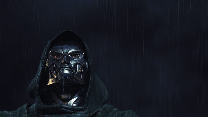 Dr. Doom, lluvia, villanos, Fondo de pantalla HD