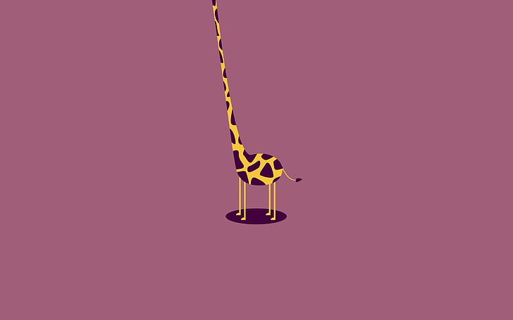 giraffillustration, giraff, hals, torso, huvudlös, HD tapet