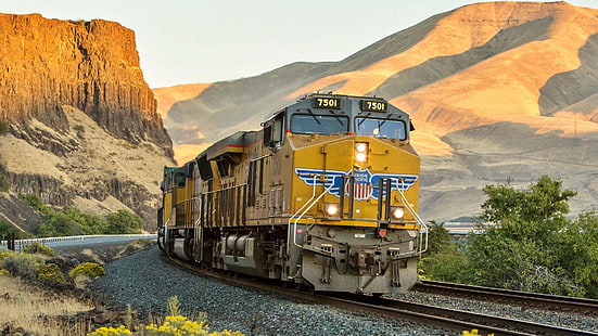 القطار ، النقل بالسكك الحديدية ، السكك الحديدية ، السكك الحديدية ، السكك الحديدية ، المناظر الطبيعية، خلفية HD HD wallpaper