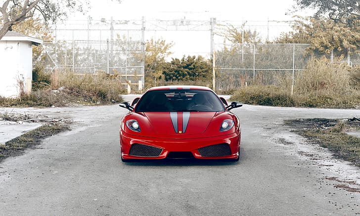 Ferrari, Red, 430 Scuderia, HD wallpaper