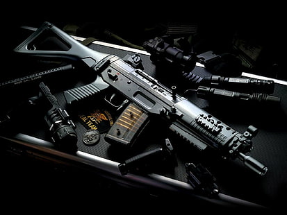 assalto, pistola, pistole, macchinario, militare, polizia, fucile, swat, arma, armi, Sfondo HD HD wallpaper