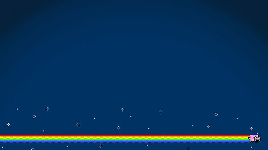 Katze, Katzen, Nyan, Outer, Pop Tarts, Regenbogen, Raum, HD-Hintergrundbild HD wallpaper
