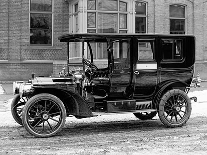 1909, limousine, luxury, model 30, packard, retro, HD wallpaper HD wallpaper