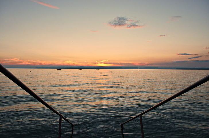 matahari terbit, Hongaria, Balatonfüred, pemandangan, cahaya alami, alam, Danau Balaton, Wallpaper HD