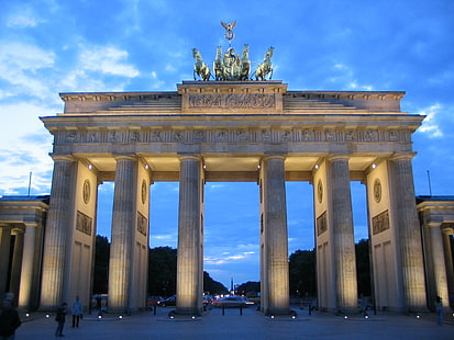 Бранденбургские ворота, Германия, падение Берлинской стены, Германия, Берлинская стена, HD обои HD wallpaper