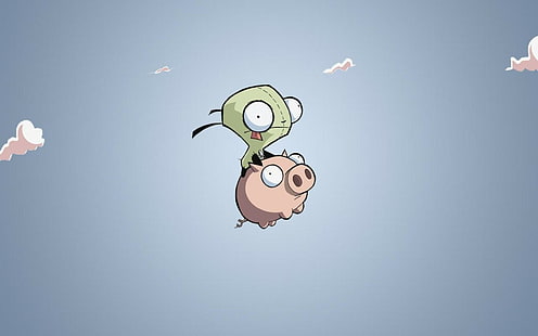Invader Zim, Cartoon, Pig, Cute, personaje de dibujos animados de cerdo marrón, invasor zim, dibujos animados, cerdo, lindo, Fondo de pantalla HD HD wallpaper