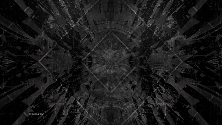 geometri, gelap, Wallpaper HD