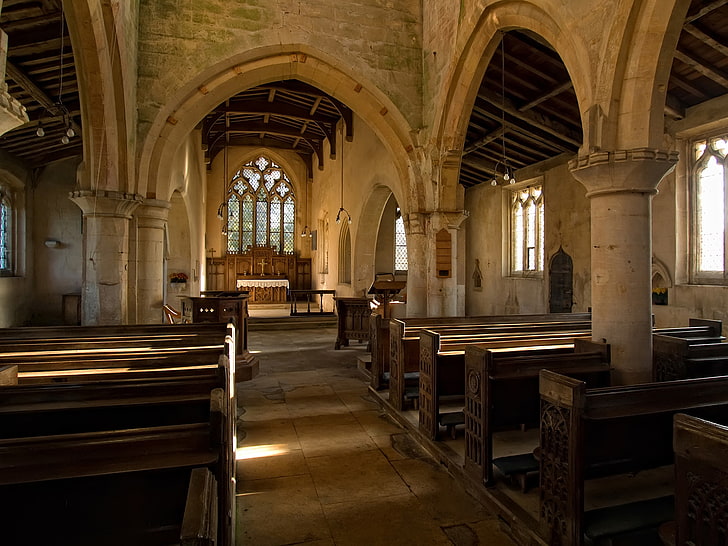 design, estilo, interior, catedral, a igreja, catedral, interior da igreja de São Nicolau Walcot Lincolnshire, HD papel de parede