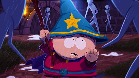 Tapeta postaci z South Park, South Park, kreskówka, Eric Cartman, kosmici, grafika, Tapety HD HD wallpaper