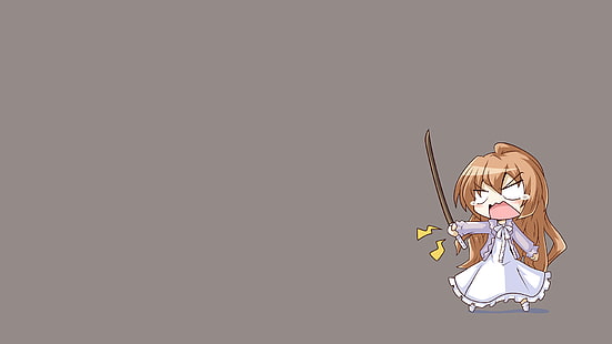 Aisaka Taiga, Toradora !, gadis-gadis anime, latar belakang sederhana, Wallpaper HD HD wallpaper