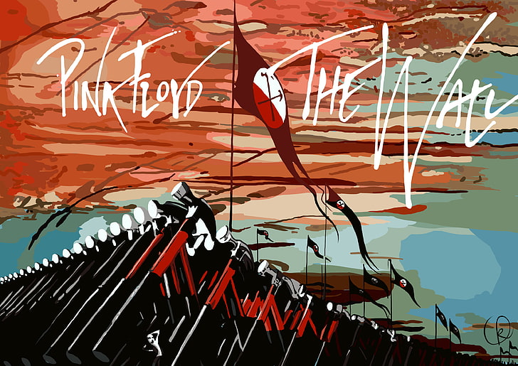 Digitale Grafik Pink Floyd The Wall, Wand, Pink Floyd, Rosa, Hammer, Hämmer, die Wand, HD-Hintergrundbild
