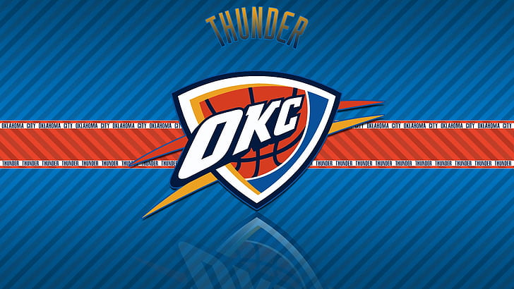 Баскетбол, Оклахома-Сити Гром, Эмблема, Логотип, НБА, HD обои