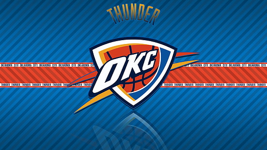 Basketball, Oklahoma City Thunder, Emblem, Logo, NBA, HD-Hintergrundbild HD wallpaper