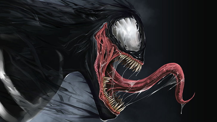 Ilustrasi Venom, karya seni, Racun, Marvel Comics, Spider-Man, Wallpaper HD