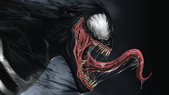 Ilustración de Venom, ilustraciones, Venom, Marvel Comics, Spider-Man, Fondo de pantalla HD HD wallpaper