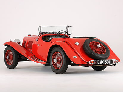 vehículo rojo clásico, aston martin, 1937, rojo, vista lateral, estilo, retro, auto, Fondo de pantalla HD HD wallpaper
