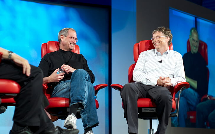 Steve Jobs Bill Gates, steve jobs and bill gates, bill, gates, steve, jobs, HD wallpaper