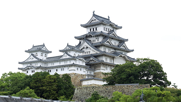 paisaje, casa, Japón, arquitectura, castillo de Himeji, Fondo de pantalla HD