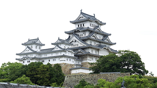 пейзаж, дом, Япония, архитектура, замок Химэдзи, HD обои HD wallpaper