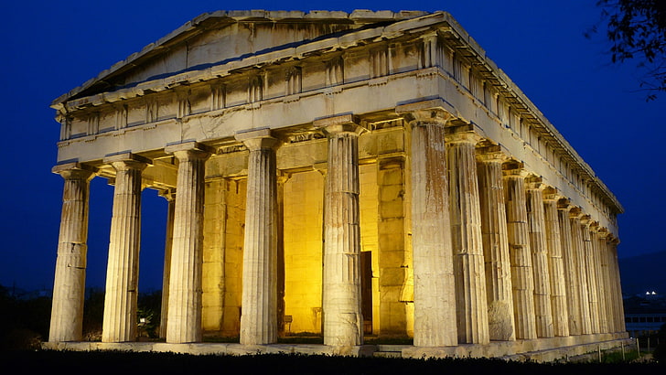 Партенон, Атина Гърция, древен, архитектура, храм, сграда, HD тапет