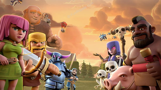 clash of clans background, HD wallpaper HD wallpaper