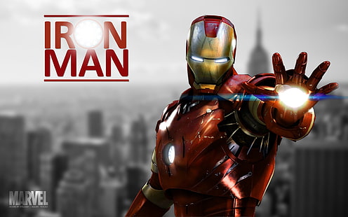 Обои Marvel Iron Man, Железный Человек, Marvel Comics, супергерой, Мстители, HD обои HD wallpaper