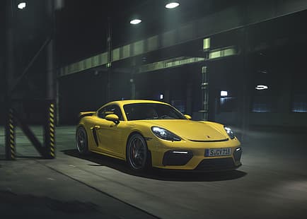 машина, Porsche, Cayman, спортен автомобил, GT4, 718, HD тапет HD wallpaper