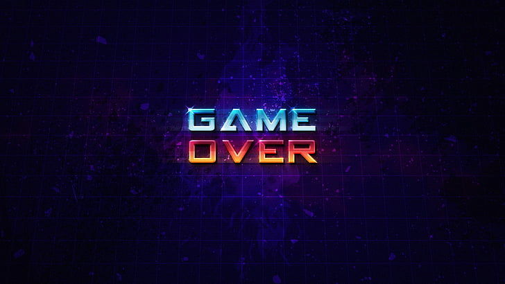 game over, game, graphics, graphic design, HD wallpaper