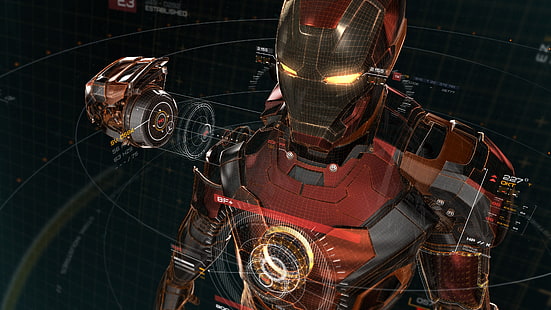 Fondo de pantalla de Iron Man, Iron Man, obras de arte, cómics, superhéroe, Fondo de pantalla HD HD wallpaper