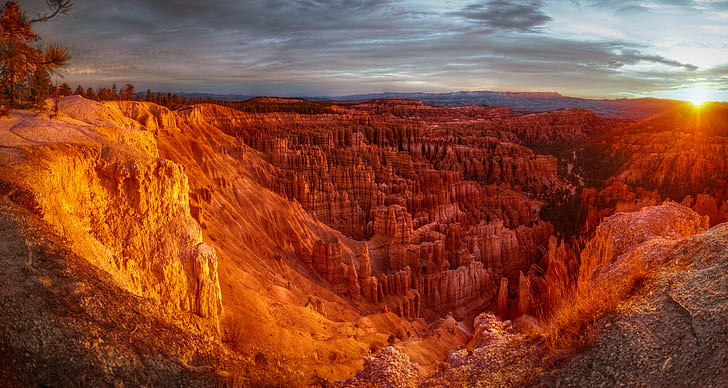 fisheye photography of canyon, bryce canyon, bryce canyon, Sunrise, Bryce Canyon, fisheye, photography, Sunset, Bryce  Canyon, USA, Amerika, America, National  State, State  Park, Hoodoo, Hoodoos, Erosion, Nature, Fantastic  Light, Light  Red, Red  Orange, Orange  Morning, Magical, Mood, Earth, Gravel, Rock  Tower, Stone, Sandstone, Clouds, HDR, Amphitheatre, Utah, Daylight, East, Osten, Rot, canyon, scenics, landscape, grand Canyon National Park, arizona, desert, geology, rock - Object, southwest USA, red, grand Canyon, cliff, national Landmark, beauty In Nature, majestic, outdoors, famous Place, eroded, national Park, mountain, HD wallpaper