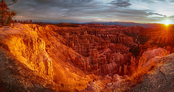 fisheye photography of canyon, bryce canyon, bryce canyon, Sunrise, Bryce Canyon, fisheye, photography, Sunset, Bryce  Canyon, USA, Amerika, America, National  State, State  Park, Hoodoo, Hoodoos, Erosion, Nature, Fantastic  Light, Light  Red, Red  Orange, Orange  Morning, Magical, Mood, Earth, Gravel, Rock  Tower, Stone, Sandstone, Clouds, HDR, Amphitheatre, Utah, Daylight, East, Osten, Rot, canyon, scenics, landscape, grand Canyon National Park, arizona, desert, geology, rock - Object, southwest USA, red, grand Canyon, cliff, national Landmark, beauty In Nature, majestic, outdoors, famous Place, eroded, national Park, mountain, HD wallpaper HD wallpaper