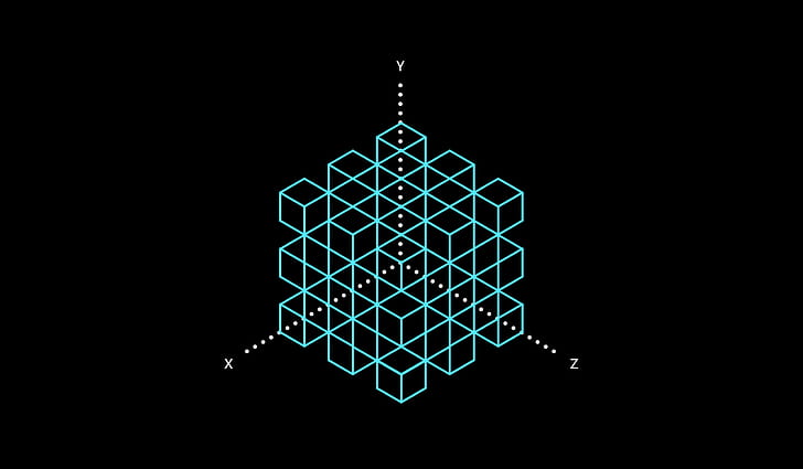 黒の背景 シンプル ミニマリズム デジタルアート 数学 科学 ダイヤモンド キューブ Hdデスクトップの壁紙 Wallpaperbetter