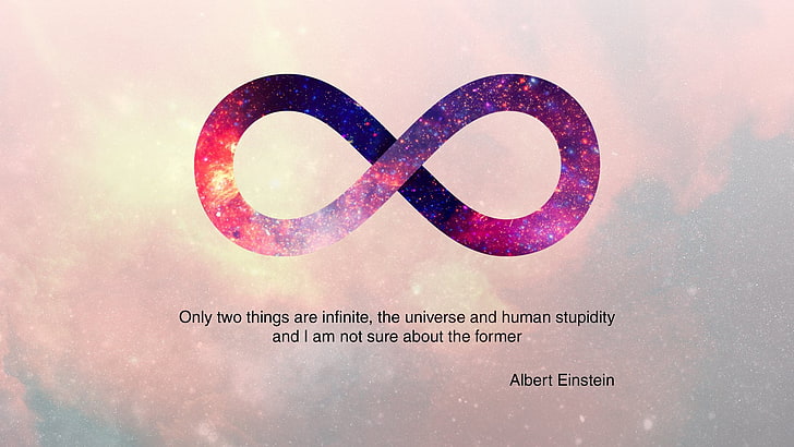 Lain-lain, Kutipan, Albert Einstein, Infinity, Sains, Luar Angkasa, Simbol, Wallpaper HD