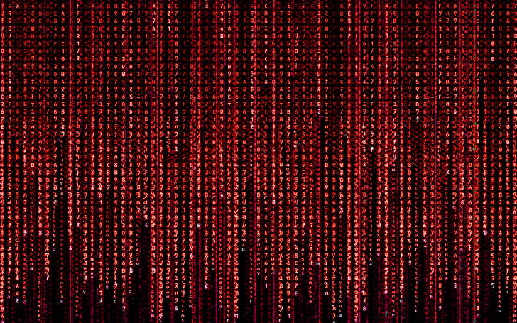 movies, code, The Matrix, red, HD wallpaper