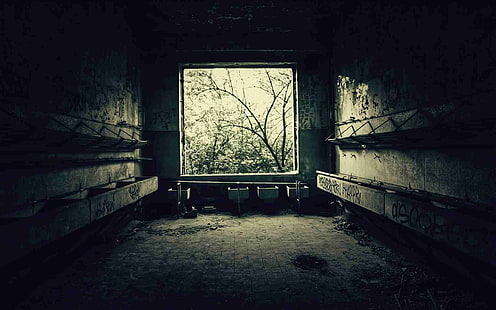 graue Wandfarbe, Ruine, Gebäude, verlassen, HD-Hintergrundbild HD wallpaper