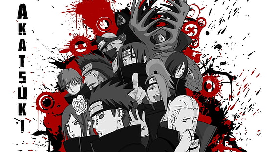 Akatsuki, Naruto Akatsuki digital wallpaper, Artistic, Anime, naruto, naruto shippuden, akatsuki, HD wallpaper HD wallpaper