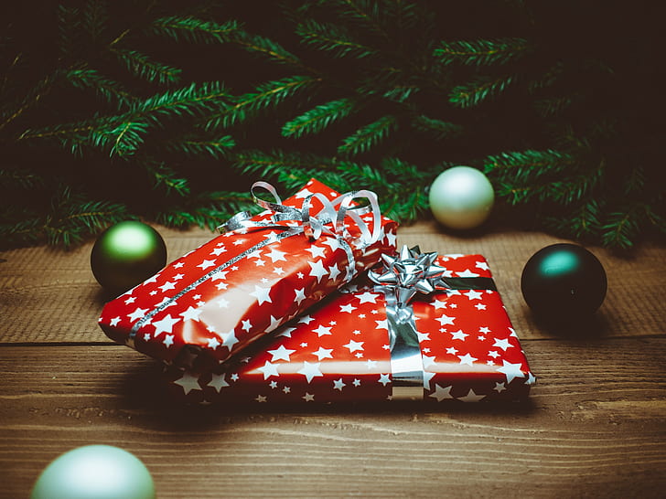 Weihnachten, Geschenke, Weihnachtsschmuck, HD-Hintergrundbild